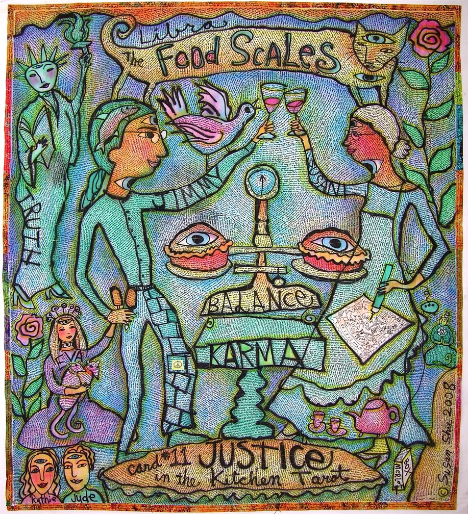 Food Scales / Justice. Full view. Susan Shie 2008.